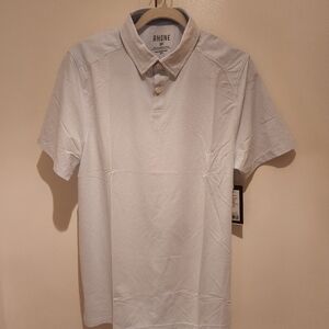 RHONE Commuter Polo -- Light Blue Micro Dot - Medium